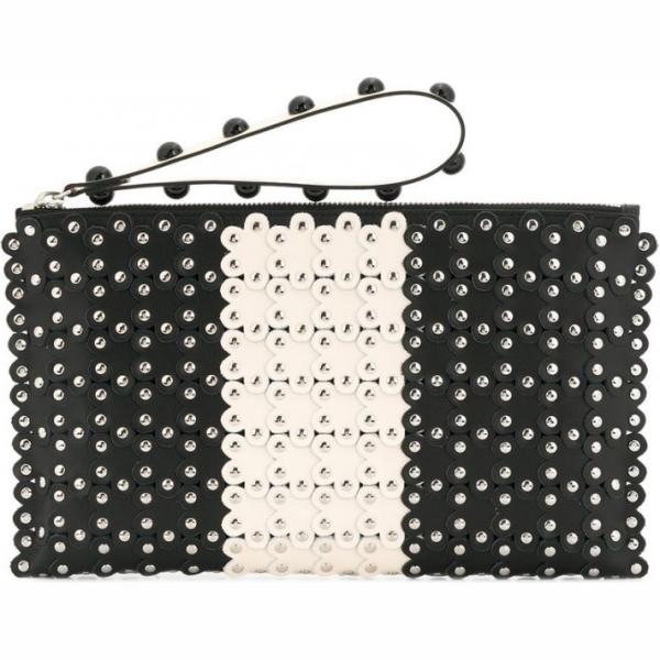 Clutch con borchie in pelle taglia unica rosso e nero Red Valentino nero