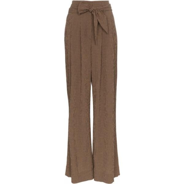 Pantalone marrone Nanushka marrone a quadri