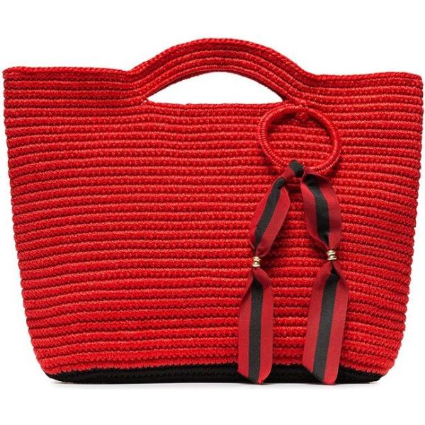 Borsa a mano con fiocco contrasto taglia unica rosso Sensi Studio rosso