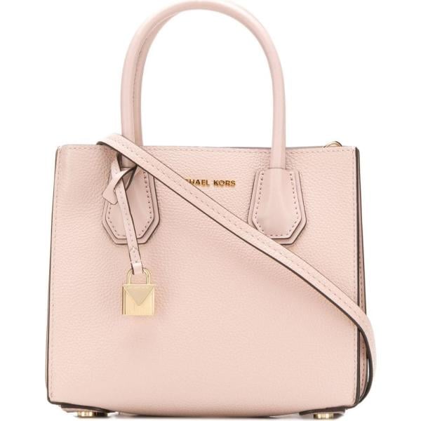 Borsa a mano tote con zip in pelle con tracolla regolabile rosa Michael Michael Kors rosa