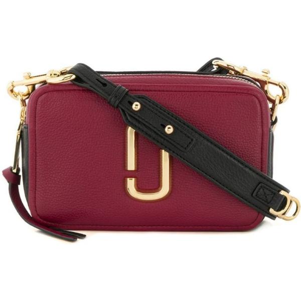 Borsa a tracolla con zip e scomparti oro Marc Jacobs rosso