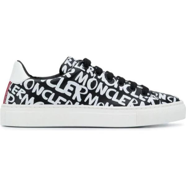 Sneakers con stampa e punta tonda bianco Moncler bianco con stampe