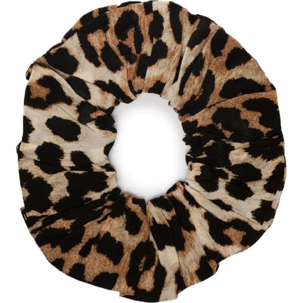 Accessori per capelli in seta Ganni animalier