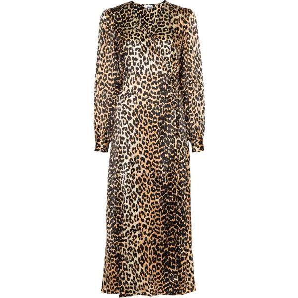 vestiti midi/longuette Ganni marrone animalier