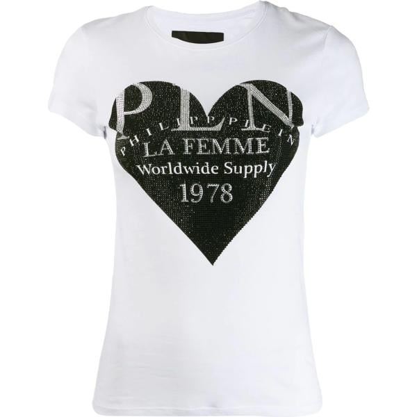 t-shirt Philipp Plein bianco