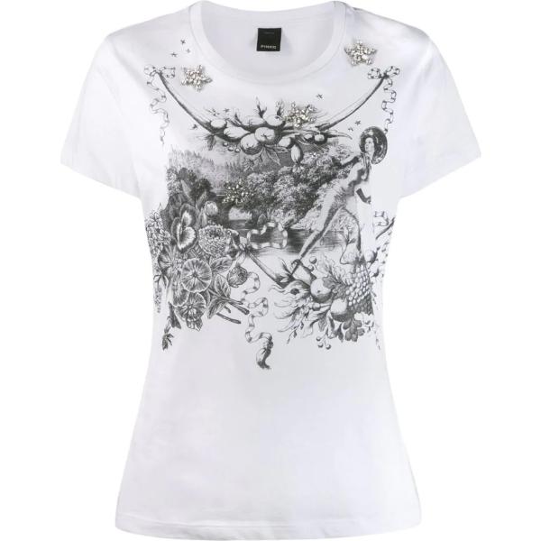 t-shirt Pinko bianco con stampe