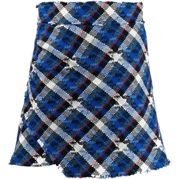 minigonna Pinko blu a quadri