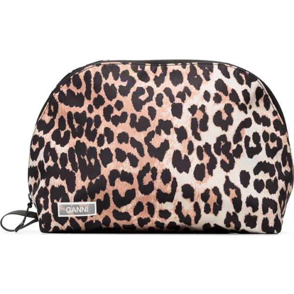clutch Ganni marrone con stampe
