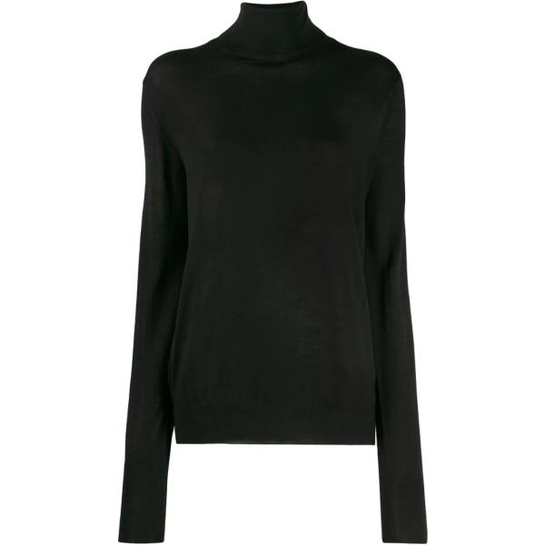 Maglione collo alto a maniche lunghe nero Maryya nero