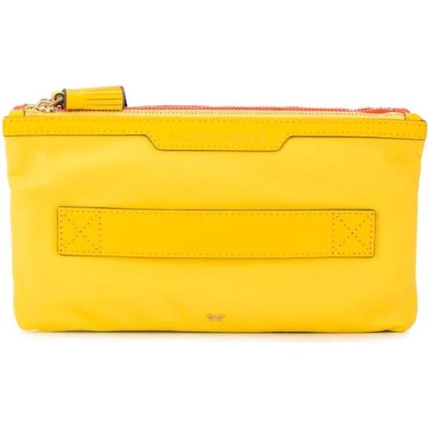 Clutch con zip multicolore e oro Anya Hindmarch multicolore