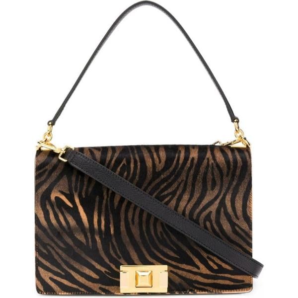 Borsa a tracolla con manico e stampa con zip e tasca interna Furla con stampe