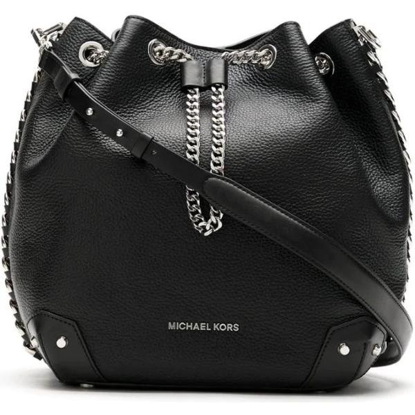 borsa a secchiello Michael Michael Kors nero con stampe