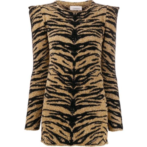 top Laneus giallo con stampe