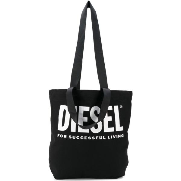 shopping bag Diesel nero con stampe