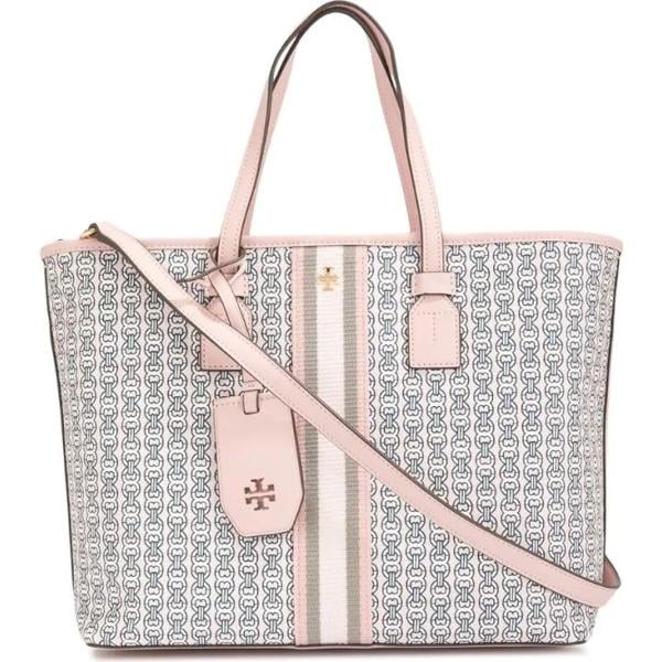 borse tote Tory Burch grigio con stampe