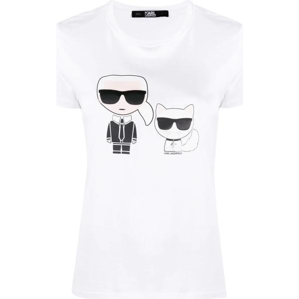 t-shirt Karl Lagerfeld bianco con stampe