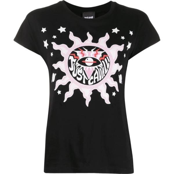 t-shirt Just Cavalli nero con stampe