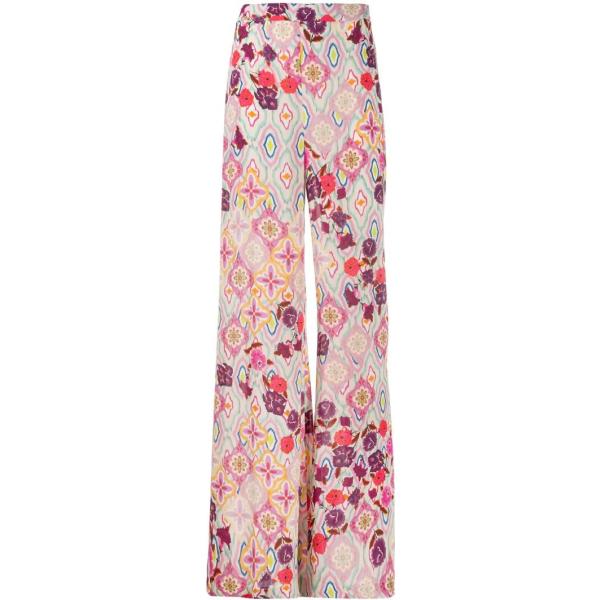 pantaloni Pinko rosa con stampe