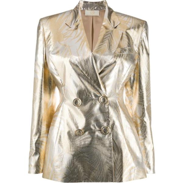 blazer Sara Battaglia giallo con stampe