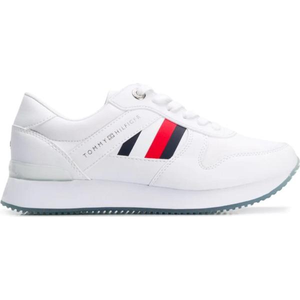 sneakers Tommy Hilfiger bianco a righe