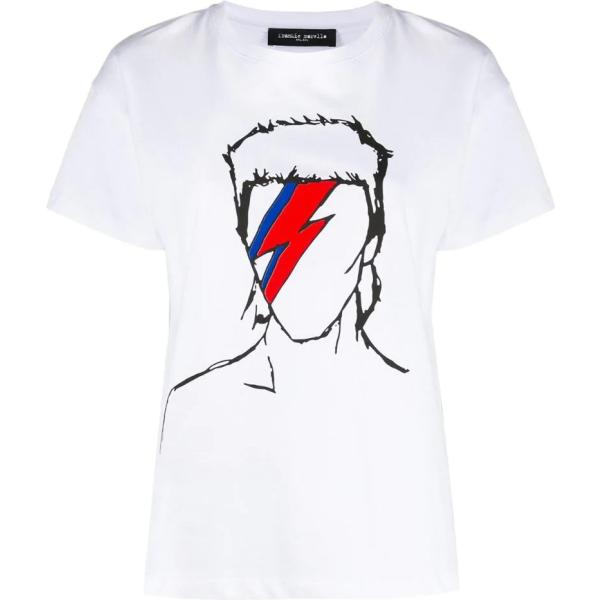 t-shirt Frankie Morello bianco con stampe