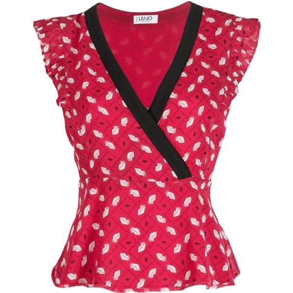 top Liu Jo rosso con stampe