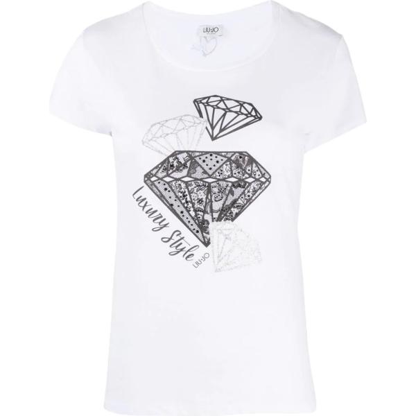 t-shirt Liu Jo bianco con stampe