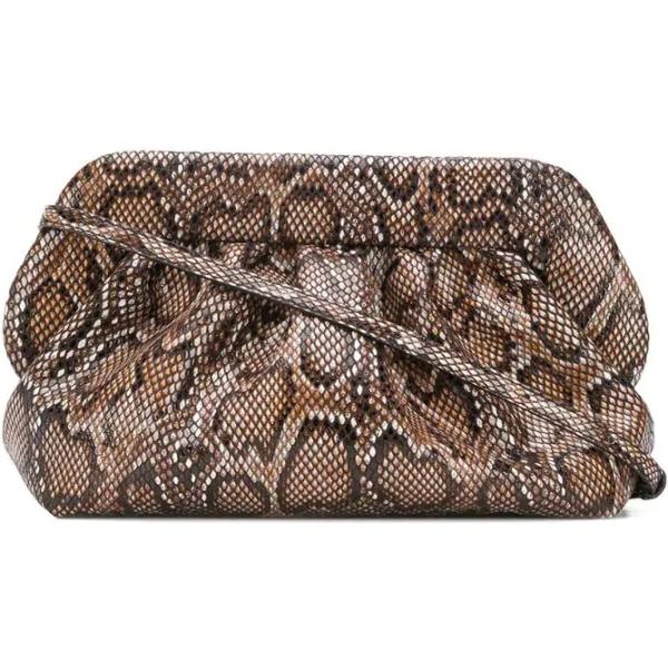 clutch Themoirè marrone animalier