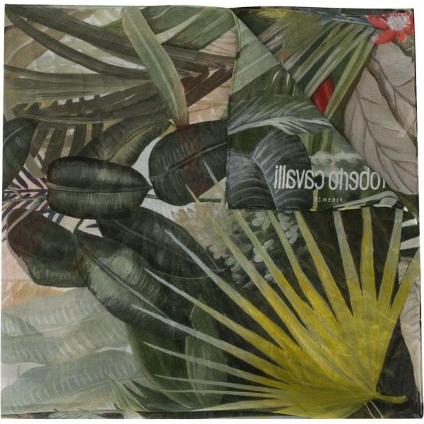 foulard Roberto Cavalli verde con stampe