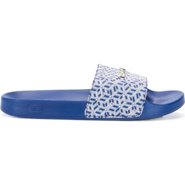 ciabatte Tommy Hilfiger blu con stampe