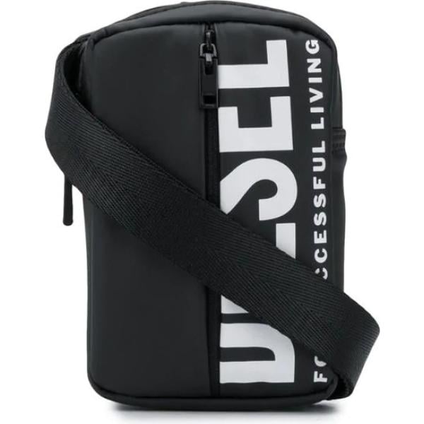borse a spalla Diesel nero con stampe
