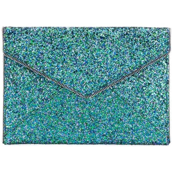 clutch Rebecca Minkoff verde animalier
