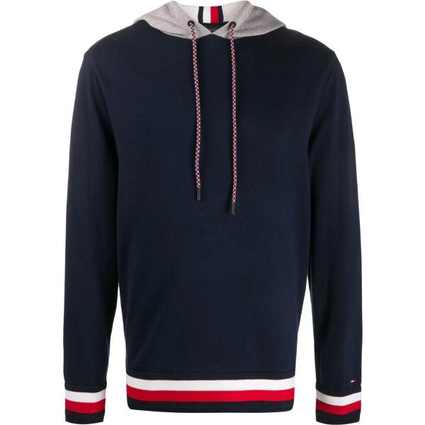 felpe con cappuccio Tommy Hilfiger blu a righe