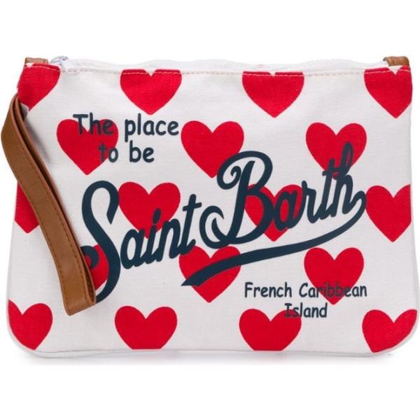 clutch Mc2 Saint Barth bianco con stampe