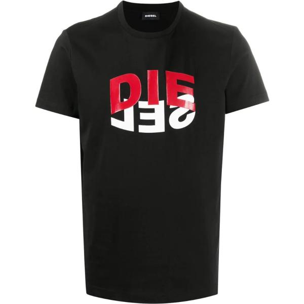 t-shirt Diesel nero con stampe