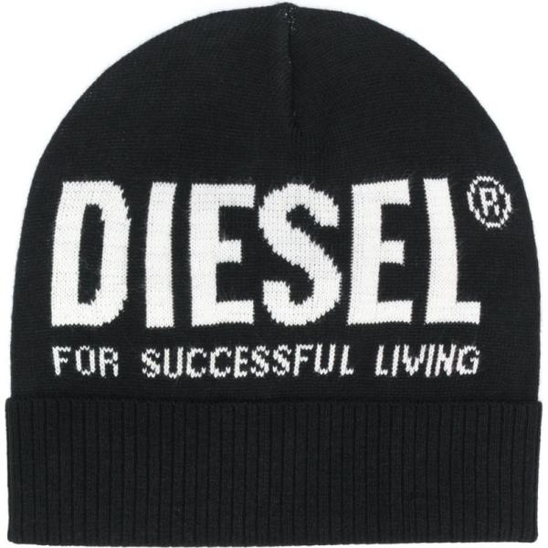 berretti Diesel nero con stampe