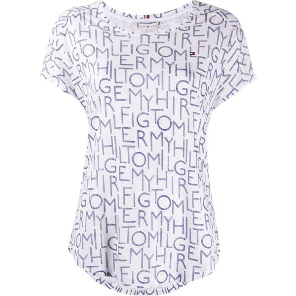t-shirt Tommy Hilfiger bianco con stampe