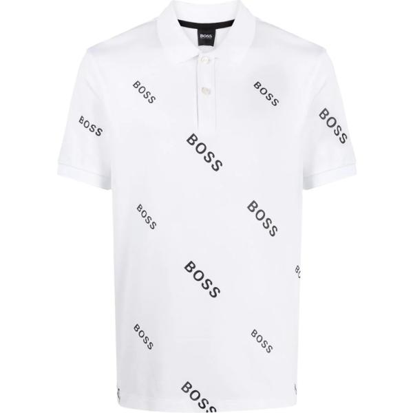 polo Boss Hugo Boss bianco con stampe