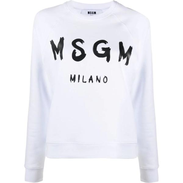 felpe Msgm bianco con stampe