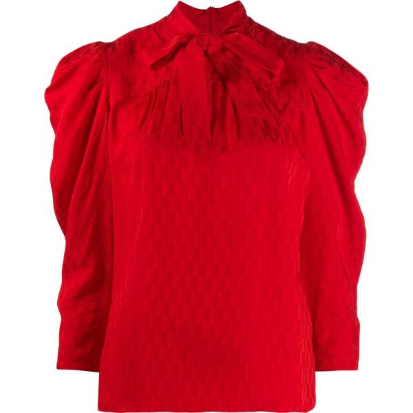 bluse Sandro Paris rosso con stampe