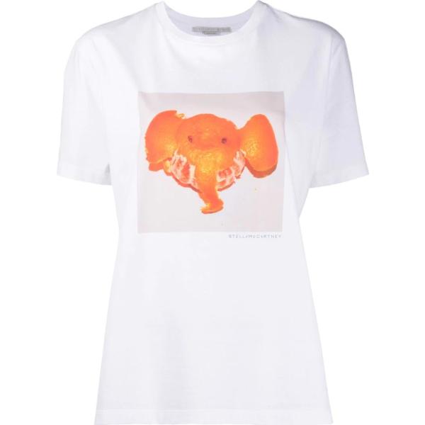 t-shirt Stella McCartney bianco con stampe