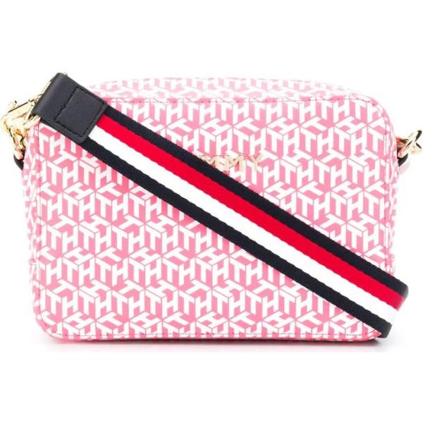 borse a tracolla Tommy Hilfiger rosa con stampe