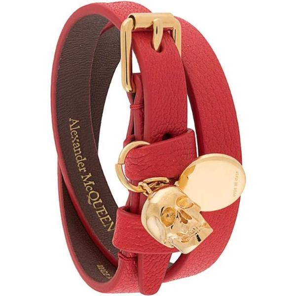 braccialetti Alexander McQueen rosso con stampe