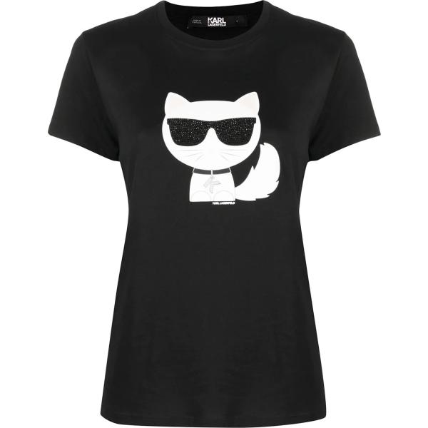 t-shirt Karl Lagerfeld nero con stampe