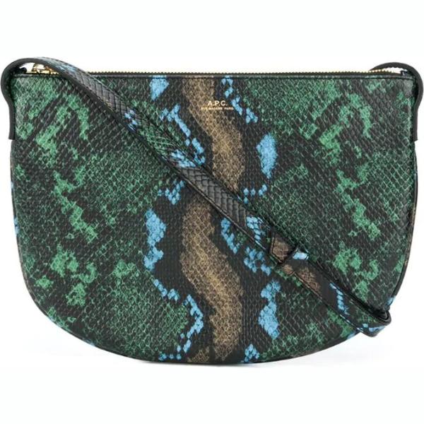 borse a tracolla A.p.c. verde con stampe