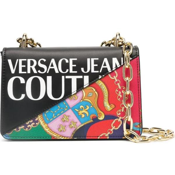 borse a spalla Versace Jeans Couture nero con stampe