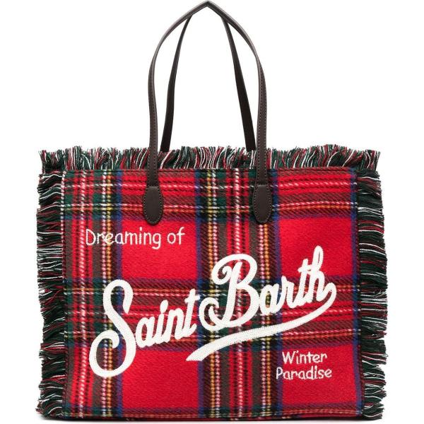 borse tote MC2 Saint Barth nero scozzese