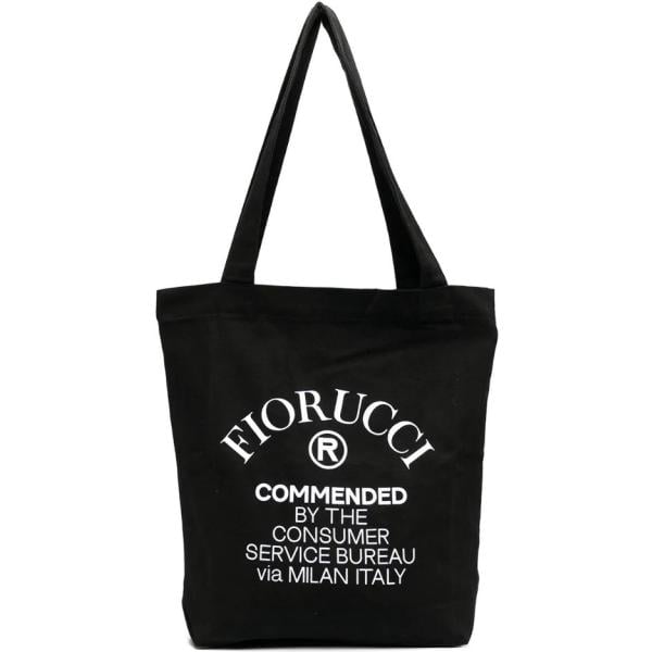 borse tote Fiorucci nero con stampe