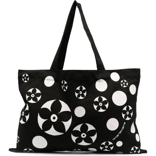 borse tote 10 Corso Como nero a fiori