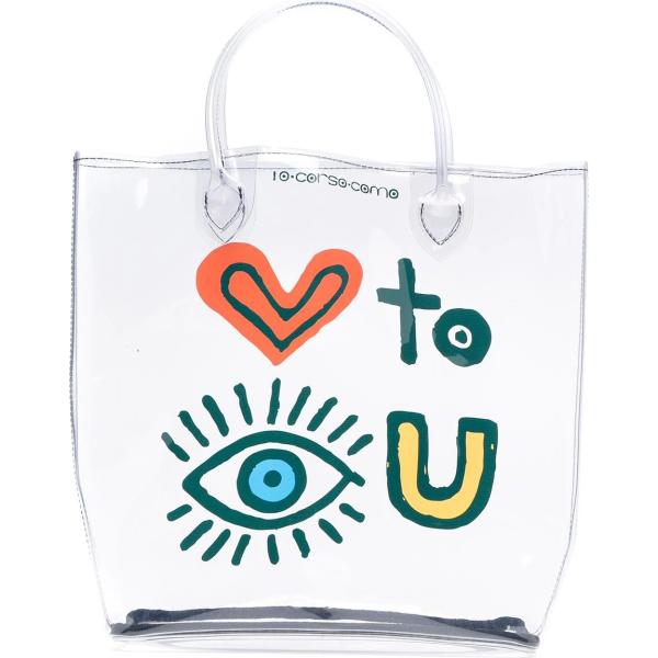borse tote 10 Corso Como bianco con stampe